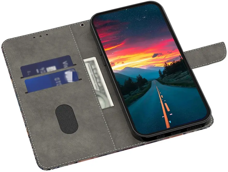 Xiaomi Redmi A5 4G Hoesje Portemonnee Book Case Roos Print afbeelding 2