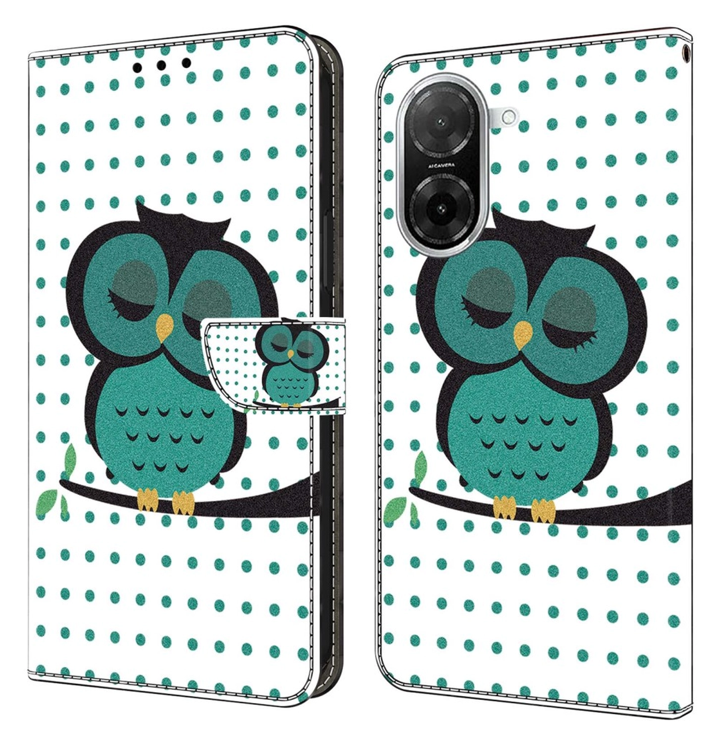 Xiaomi Redmi A5 4G Hoesje Portemonnee Book Case Uil Print afbeelding 1