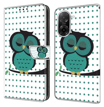 Xiaomi Redmi A5 4G Hoesje Portemonnee Book Case Uil Print