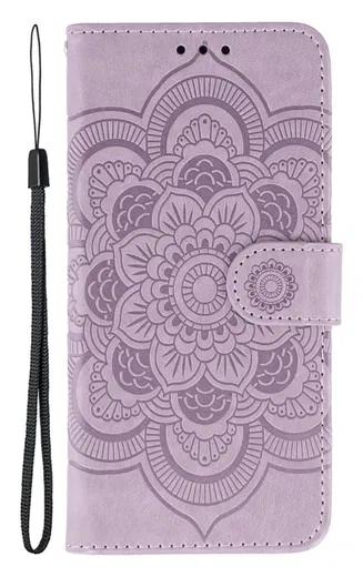 Xiaomi Poco F7 Hoesje Mandala Book Case met Pasjeshouder Paars afbeelding 4