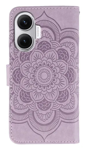 Xiaomi Poco F7 Hoesje Mandala Book Case met Pasjeshouder Paars afbeelding 5