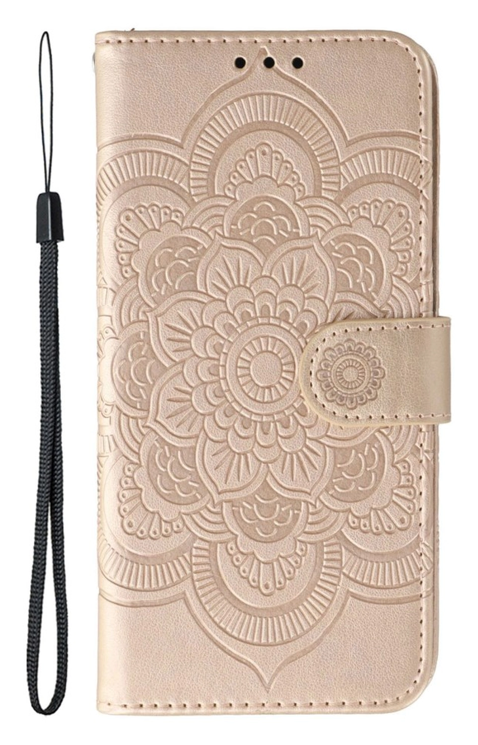 Xiaomi Poco F7 Hoesje Mandala Book Case met Pasjeshouder Roze Goud afbeelding 4