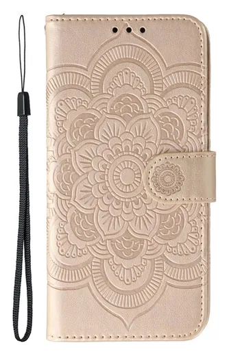 Xiaomi Poco F7 Hoesje Mandala Book Case met Pasjeshouder Roze Goud afbeelding 4