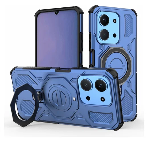 Xiaomi Redmi 15C Hoesje MagSafe 360° Standaard Blauw afbeelding 1