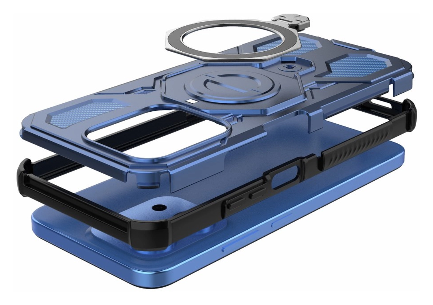 Xiaomi Redmi 15C Hoesje MagSafe 360° Standaard Blauw afbeelding 7