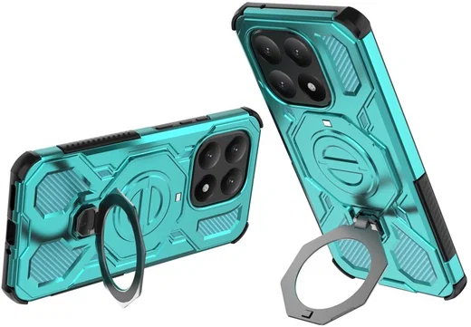 Xiaomi 15T Hoesje MagSafe 360° Standaard Licht Blauw afbeelding 2