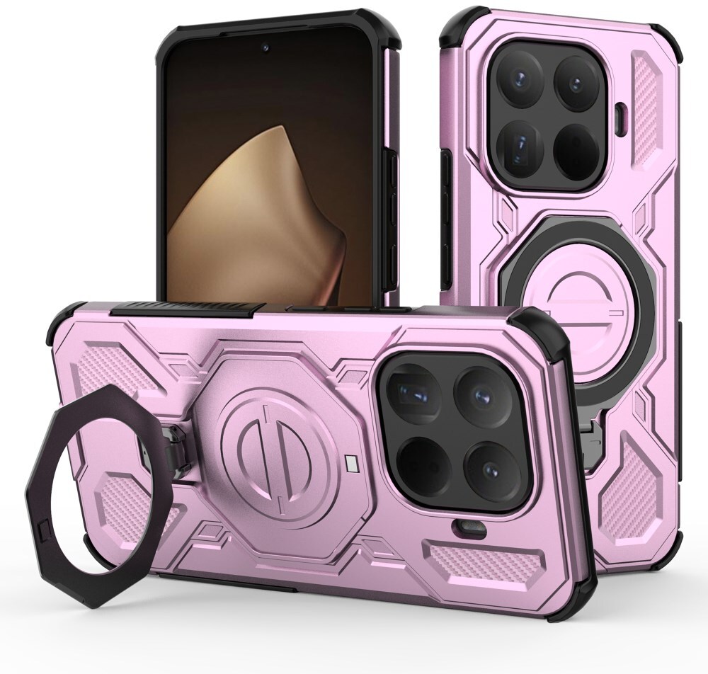 Xiaomi 15T Pro Hoesje MagSafe 360° Standaard Roze afbeelding 1