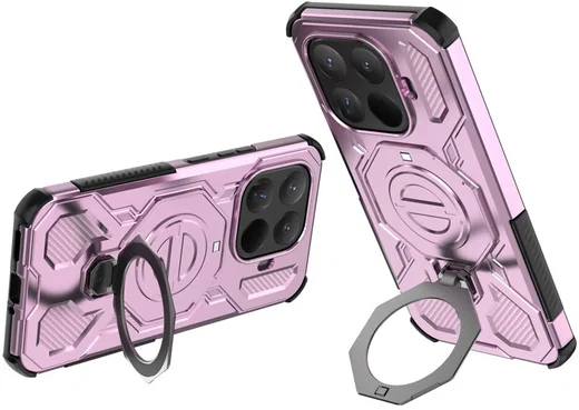 Xiaomi 15T Pro Hoesje MagSafe 360° Standaard Roze afbeelding 2