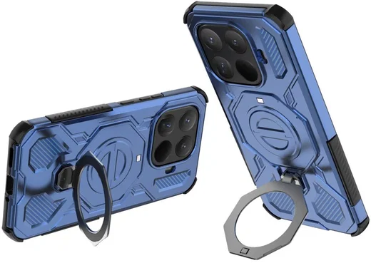 Xiaomi 15T Pro Hoesje MagSafe 360° Standaard Blauw afbeelding 2