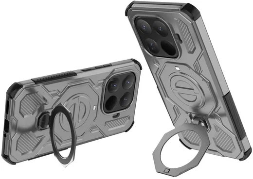 Xiaomi 15T Pro Hoesje MagSafe 360° Standaard Grijs afbeelding 2