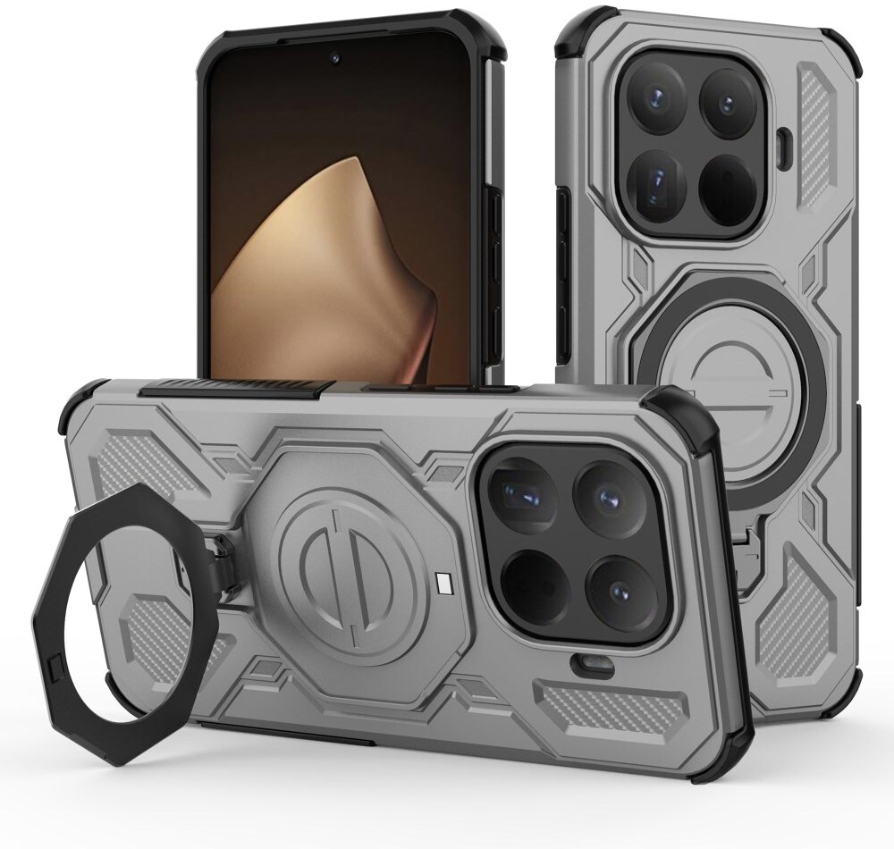 Xiaomi 15T Pro Hoesje MagSafe 360° Standaard Grijs afbeelding 1