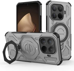 Xiaomi 15T Pro Hoesje MagSafe 360° Standaard Grijs afbeelding