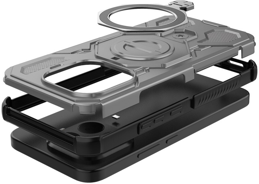 Xiaomi 15T Pro Hoesje MagSafe 360° Standaard Grijs afbeelding 4