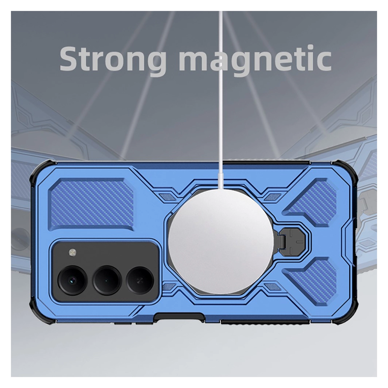 Xiaomi Redmi 15 4G Hoesje MagSafe 360° Standaard Blauw afbeelding 8
