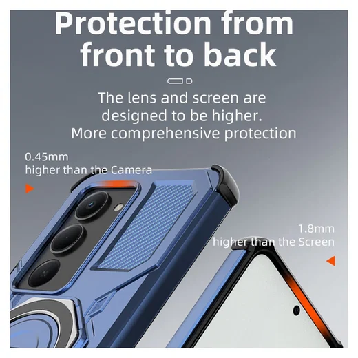 Xiaomi Redmi 15 4G Hoesje MagSafe 360° Standaard Blauw afbeelding 10