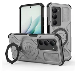 Xiaomi Redmi 15 5G Hoesje MagSafe 360° Standaard Grijs afbeelding