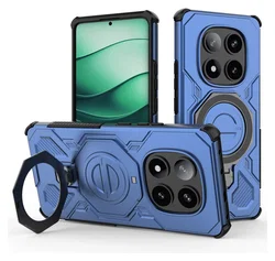 Xiaomi Redmi Note 14 Pro 5G Hoesje MagSafe 360° Standaard Blauw afbeelding