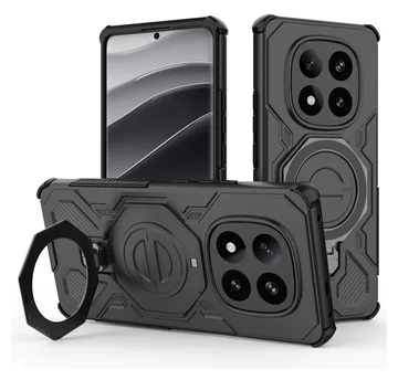 Xiaomi Redmi Note 14 Pro Plus Hoesje MagSafe 360° Standaard Zwart