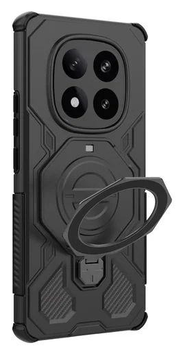 Xiaomi Redmi Note 14 Pro Plus Hoesje MagSafe 360° Standaard Zwart afbeelding 7