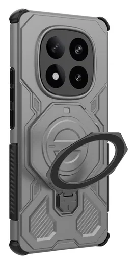 Xiaomi Redmi Note 14 Pro Plus Hoesje MagSafe 360° Standaard Grijs afbeelding 7