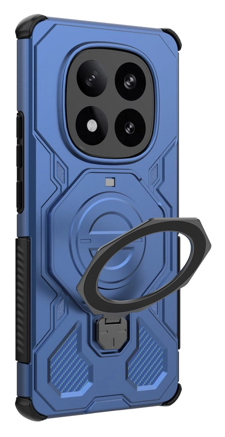 Xiaomi Redmi Note 14 Pro Plus Hoesje MagSafe 360° Standaard Blauw afbeelding 7
