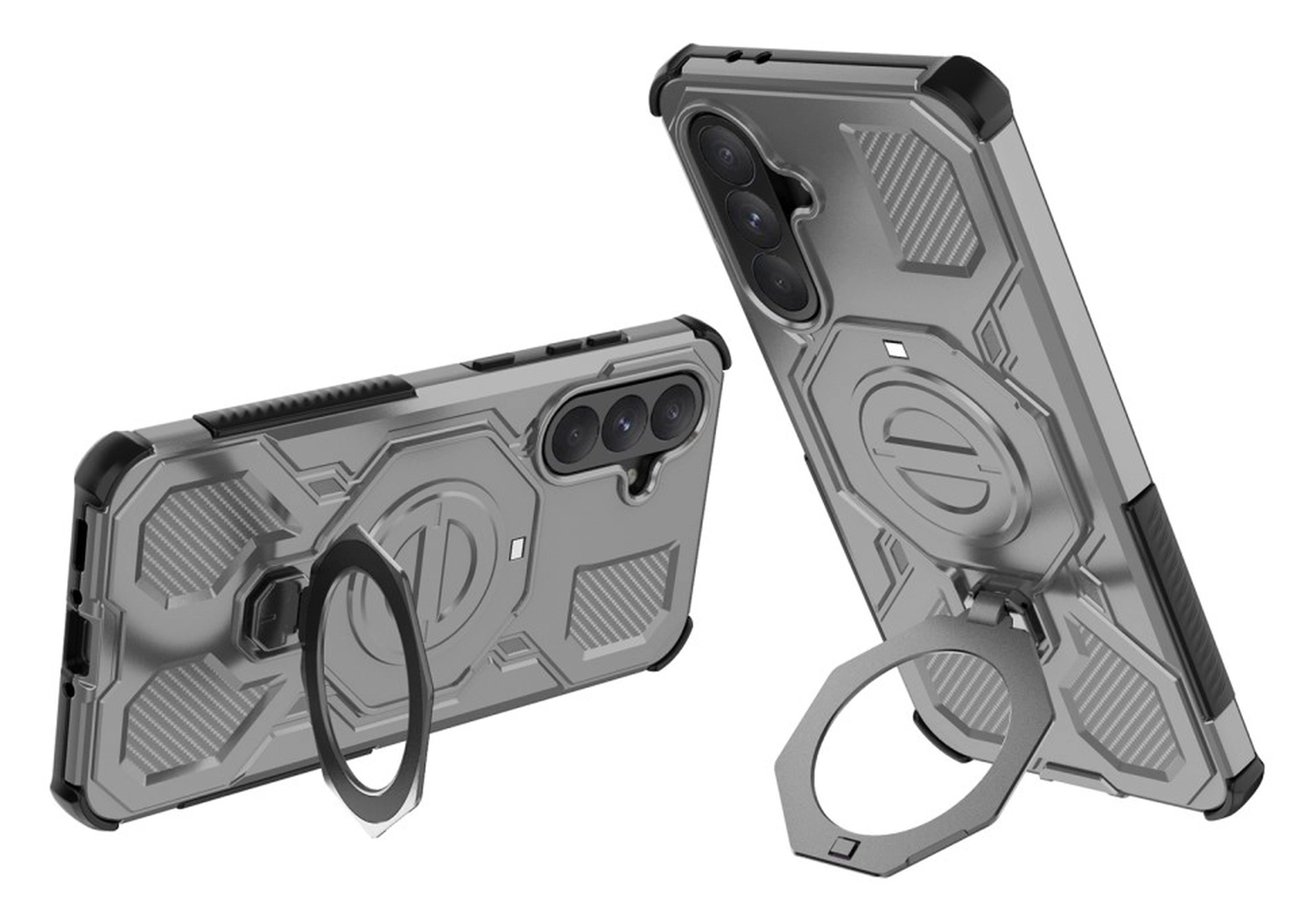 Samsung Galaxy A56 Hoesje MagSafe 360° Standaard Grijs afbeelding 2