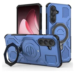 Samsung Galaxy A56 Hoesje MagSafe 360° Standaard Blauw afbeelding