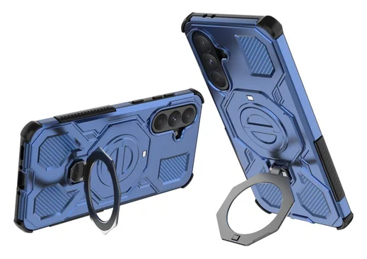 Samsung Galaxy A56 Hoesje MagSafe 360° Standaard Blauw afbeelding 2