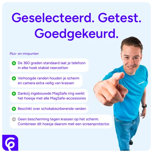 Samsung Galaxy A56 Hoesje MagSafe 360° Standaard Lichtblauw afbeelding 3