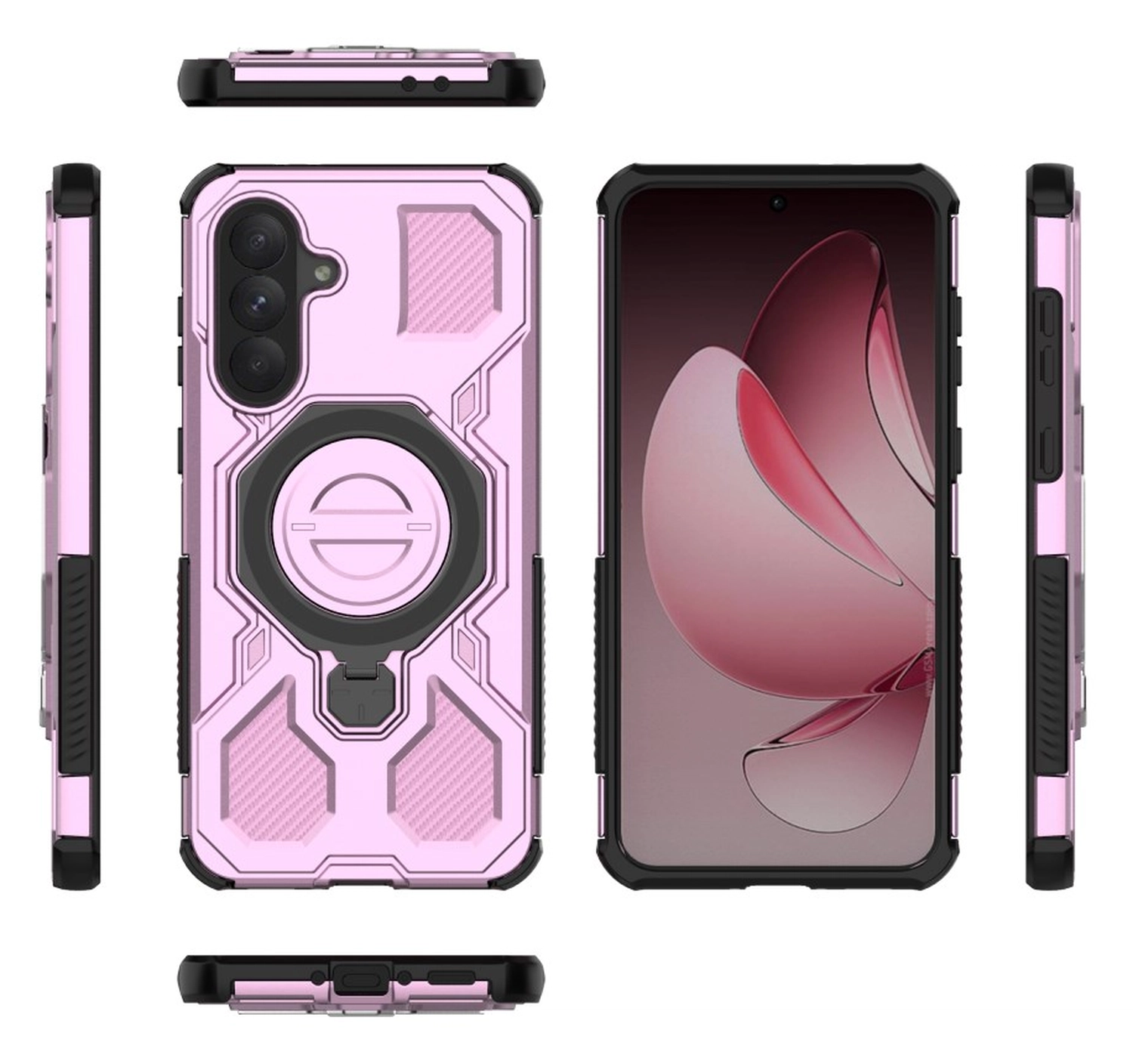 Samsung Galaxy A56 Hoesje MagSafe 360° Standaard Roze afbeelding 8