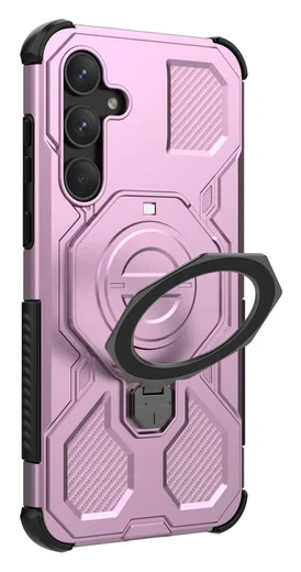 Samsung Galaxy A55 Hoesje MagSafe 360° Standaard Roze afbeelding 7