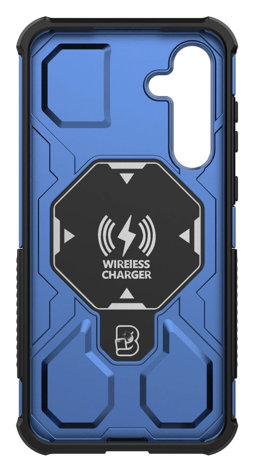 Samsung Galaxy A55 Hoesje MagSafe 360° Standaard Blauw afbeelding 5