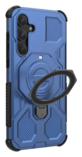 Samsung Galaxy A55 Hoesje MagSafe 360° Standaard Blauw afbeelding 8
