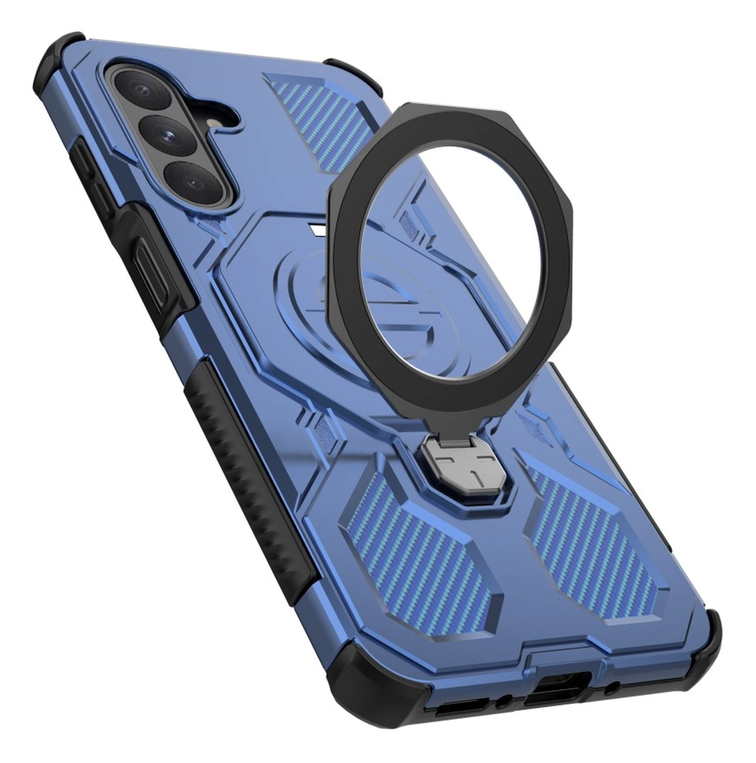 Samsung Galaxy A26 Hoesje MagSafe 360° Standaard Blauw afbeelding 7
