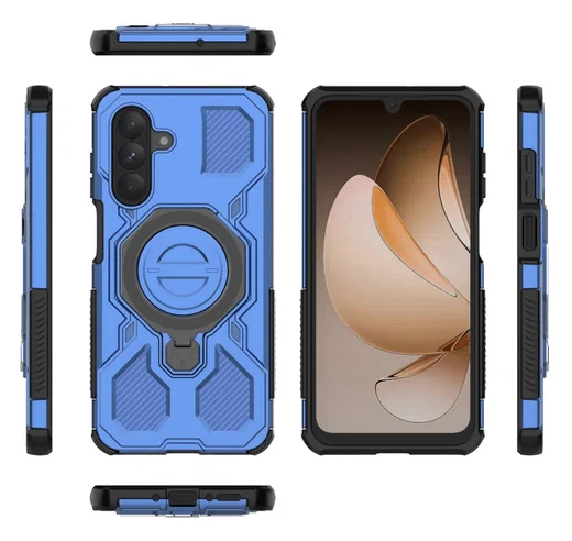 Samsung Galaxy A26 Hoesje MagSafe 360° Standaard Blauw afbeelding 9