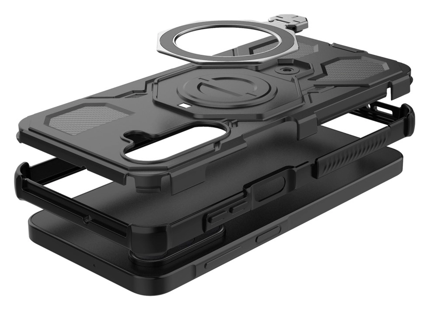 Samsung Galaxy A26 Hoesje MagSafe 360° Standaard Zwart afbeelding 4