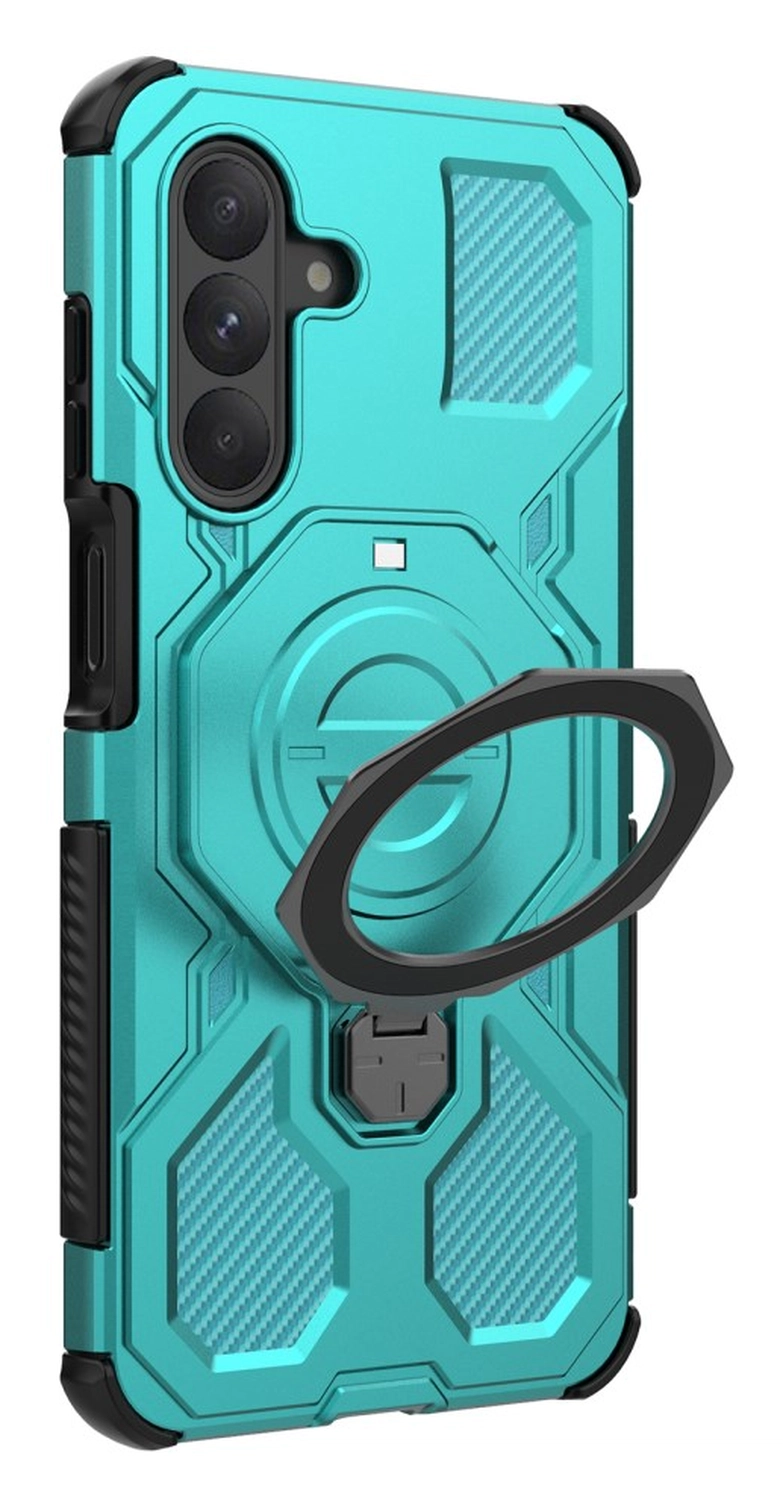 Samsung Galaxy A26 Hoesje MagSafe 360° Standaard Lichtblauw afbeelding 7