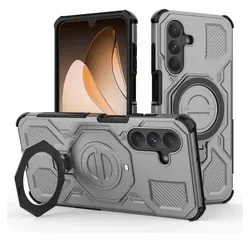 Samsung Galaxy A26 Hoesje MagSafe 360° Standaard Grijs afbeelding