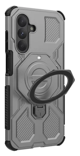Samsung Galaxy A26 Hoesje MagSafe 360° Standaard Grijs afbeelding 7