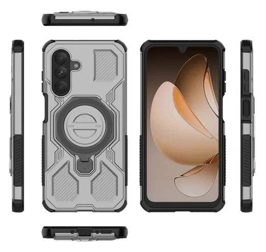 Samsung Galaxy A26 Hoesje MagSafe 360° Standaard Grijs afbeelding 8