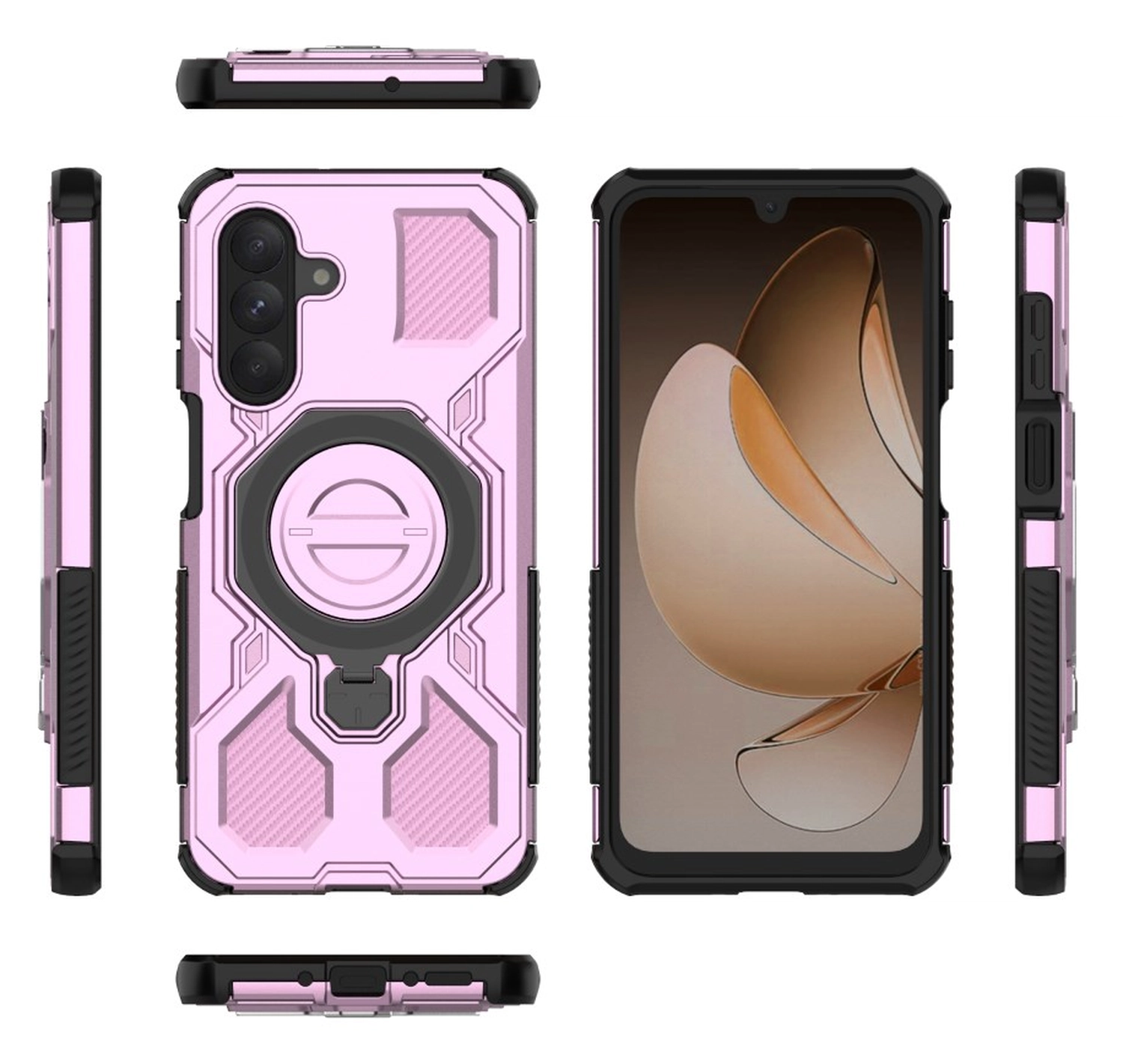 Samsung Galaxy A26 Hoesje MagSafe 360° Standaard Roze afbeelding 8