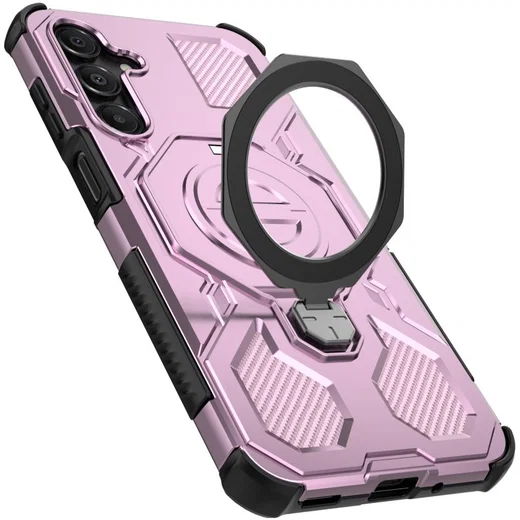 Samsung Galaxy A16 Hoesje MagSafe 360° Standaard Roze afbeelding 5