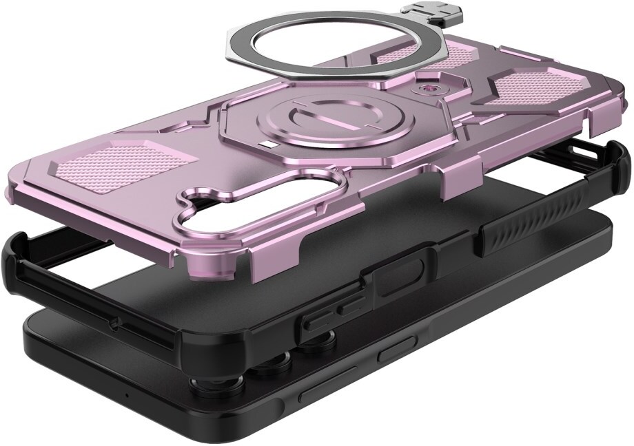 Samsung Galaxy A16 Hoesje MagSafe 360° Standaard Roze afbeelding 4