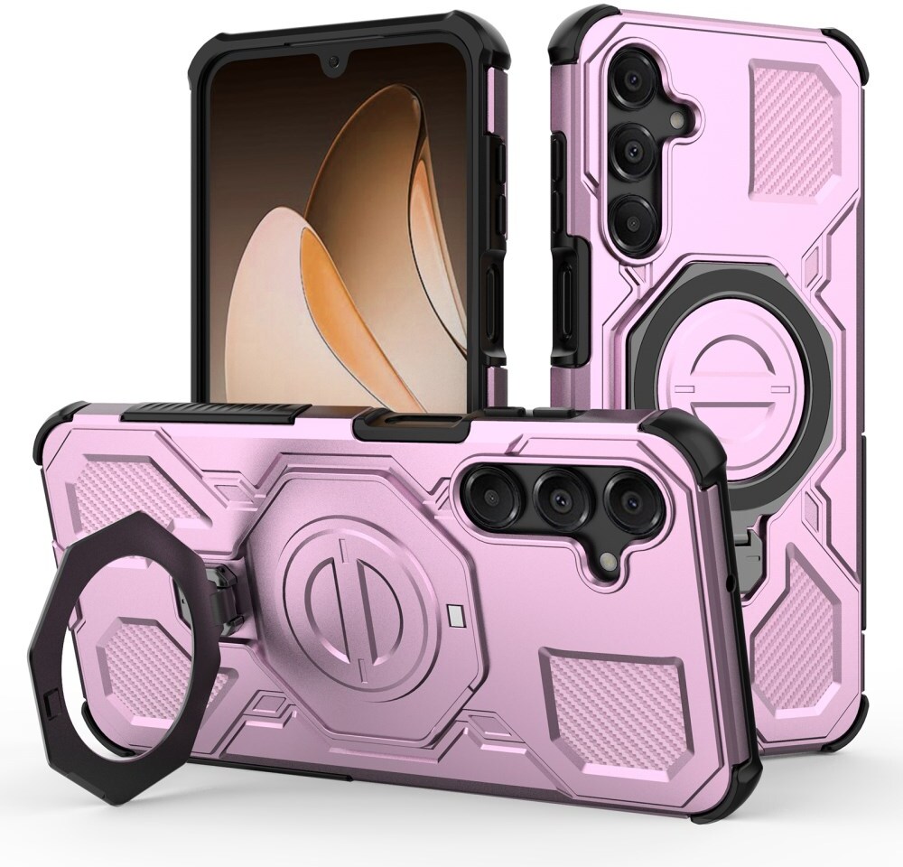 Samsung Galaxy A16 Hoesje MagSafe 360° Standaard Roze afbeelding 1