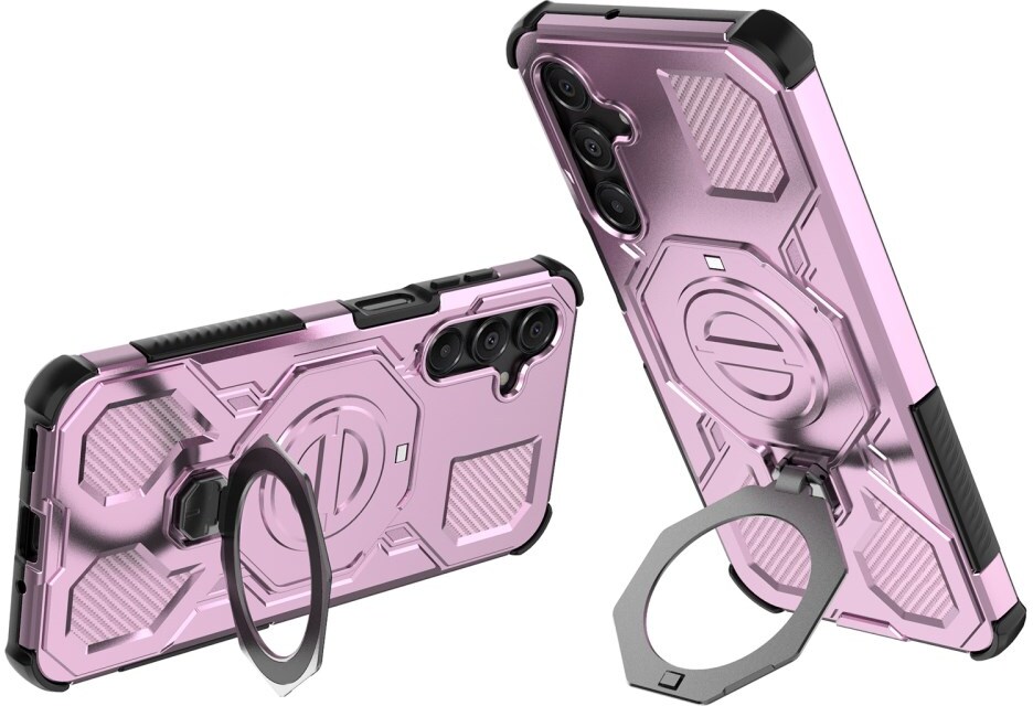 Samsung Galaxy A16 Hoesje MagSafe 360° Standaard Roze afbeelding 2