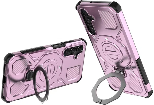 Samsung Galaxy A16 Hoesje MagSafe 360° Standaard Roze afbeelding 2