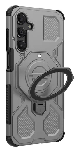 Samsung Galaxy A16 Hoesje MagSafe 360° Standaard Grijs afbeelding 7