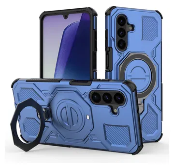 Samsung Galaxy A17 Hoesje MagSafe 360° Standaard Blauw