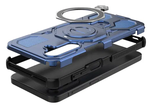 Samsung Galaxy A17 Hoesje MagSafe 360° Standaard Blauw afbeelding 4