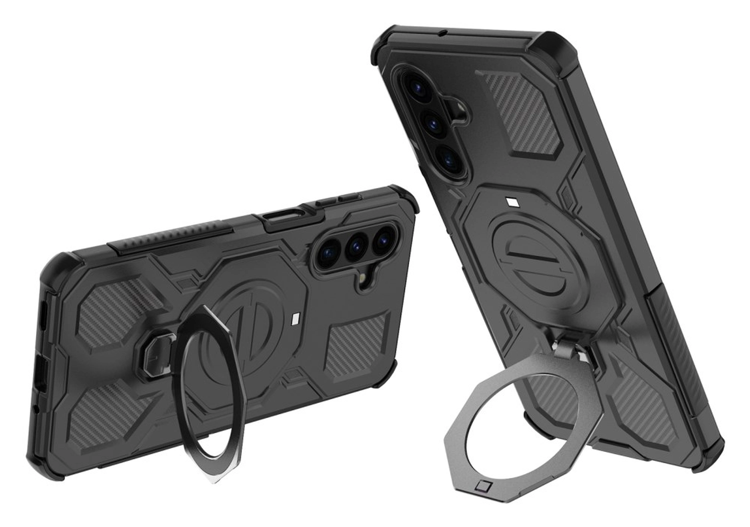 Samsung Galaxy A17 Hoesje MagSafe 360° Standaard Zwart afbeelding 2